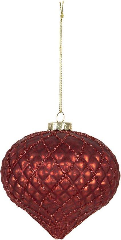 Kerstbal rood druppel Woonunique