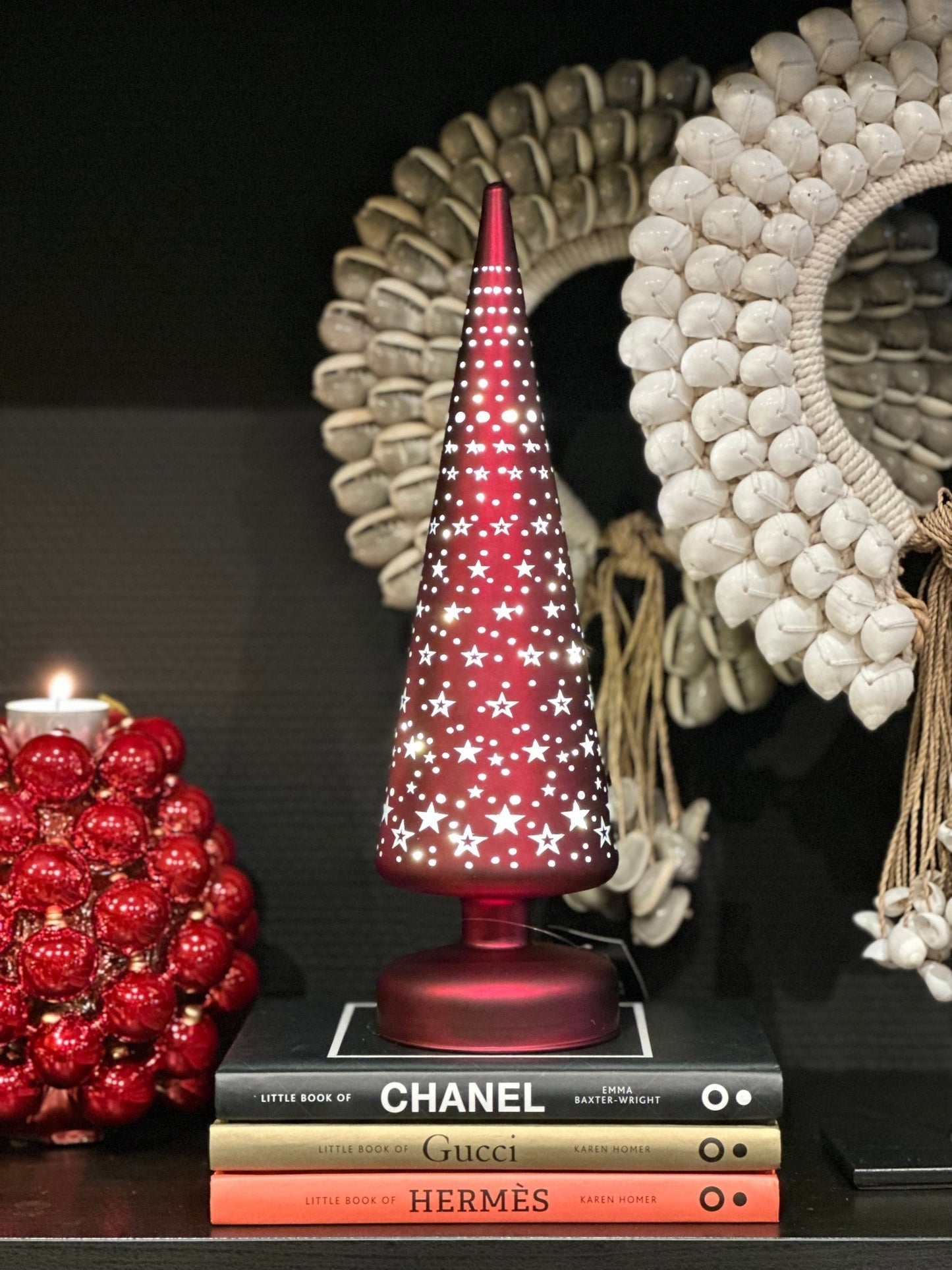 Kerstboom met verlichting | Rood Woonunique