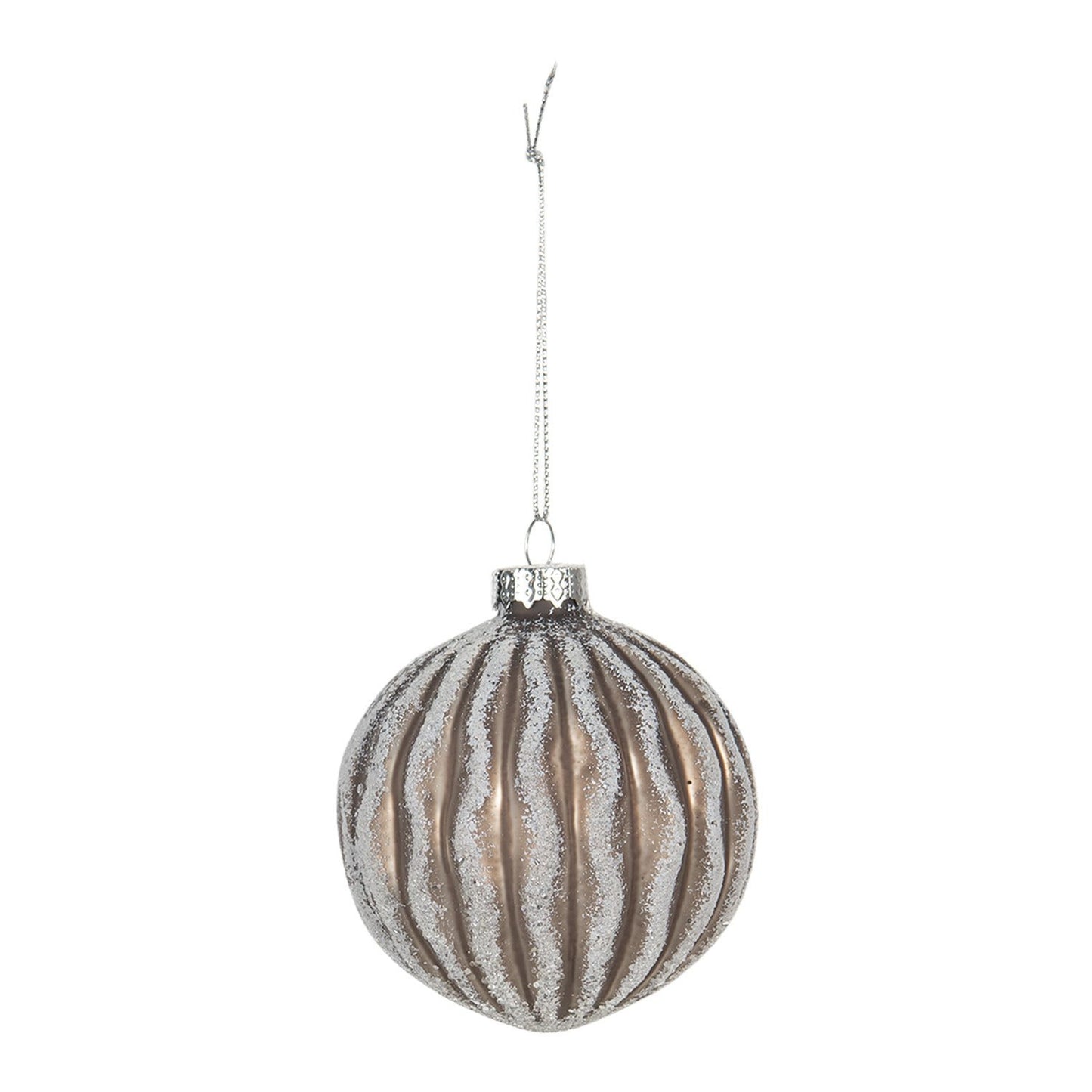 Luxe zilveren kerstbal - Clayre & Eef Woonunique