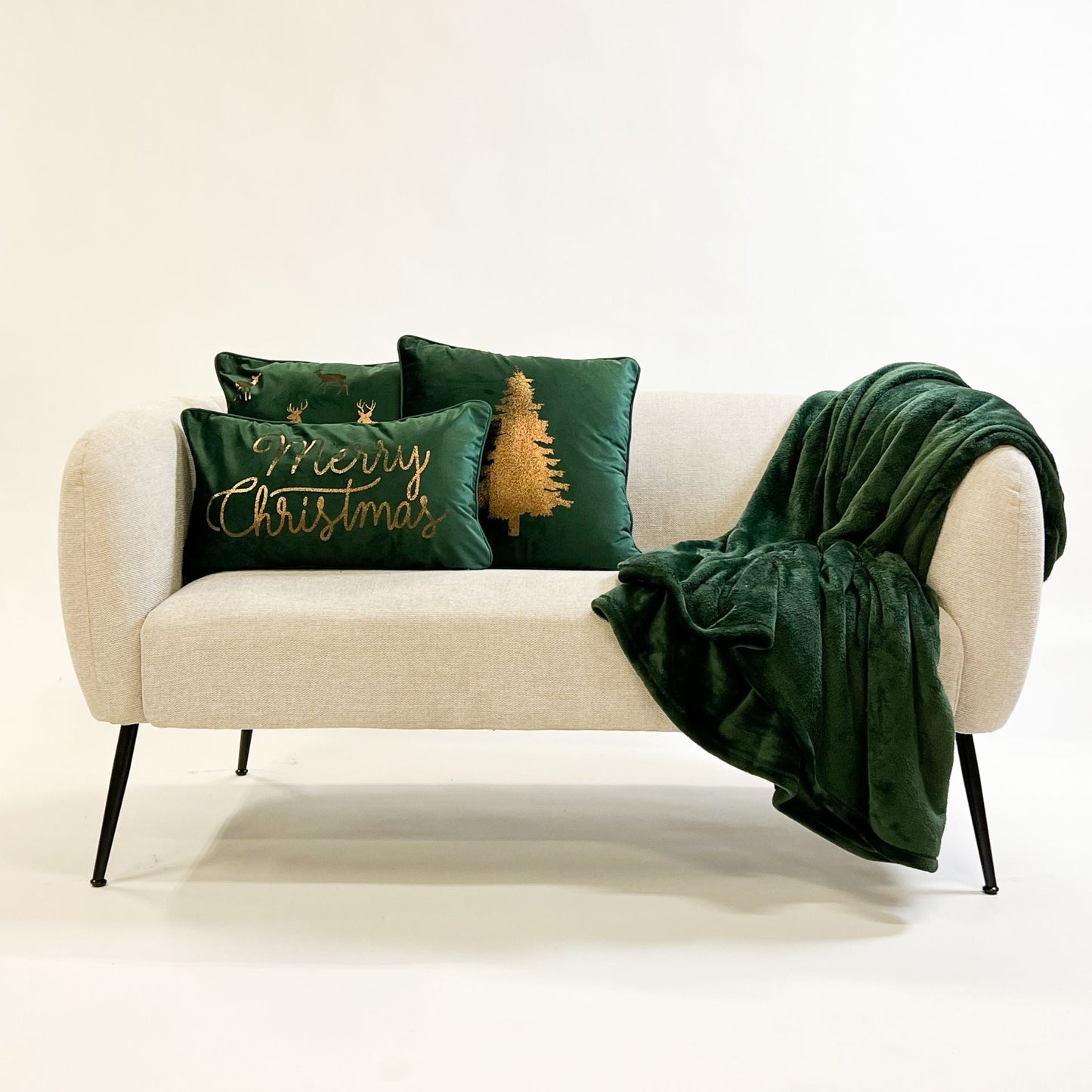 Merry Christmas kussen groen | 30x50cm Woonunique