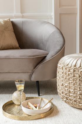 Rond Decoratie Dienblad | Goud Oneffen | J-line Woonunique