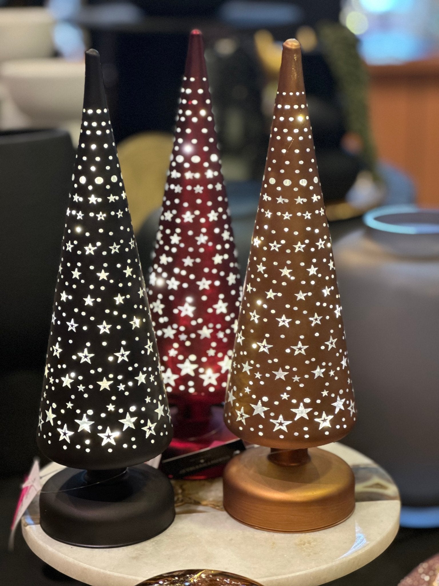 Kerstboom met verlichting | Rood Woonunique