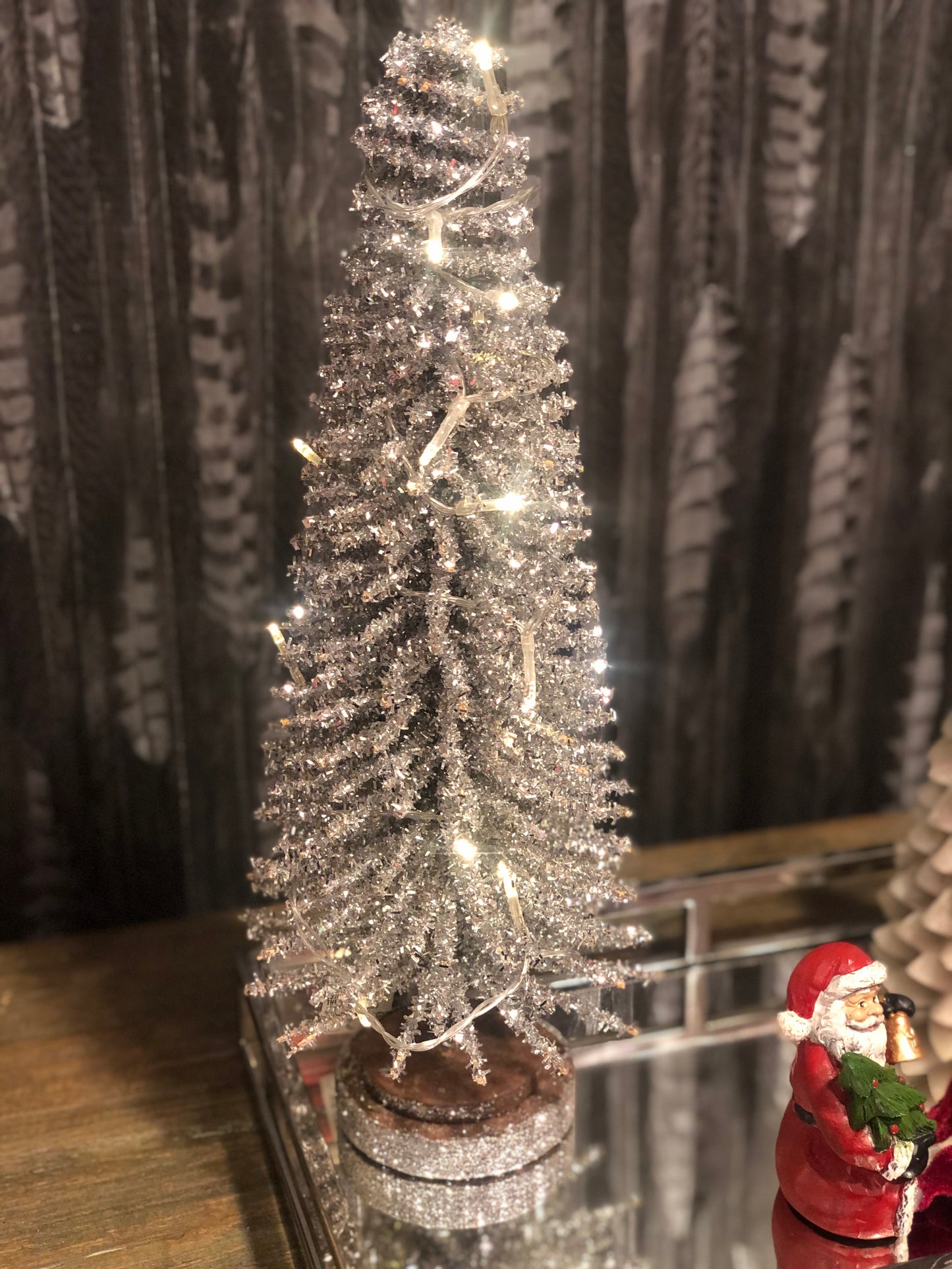 Zilveren Glitter Kerstboom